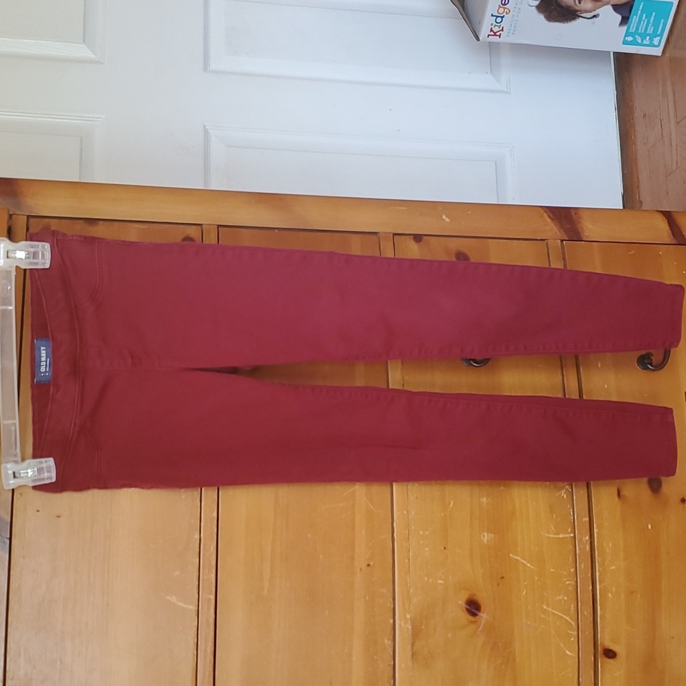 Like new Old Navy maroon ballerina jeggings 10/12